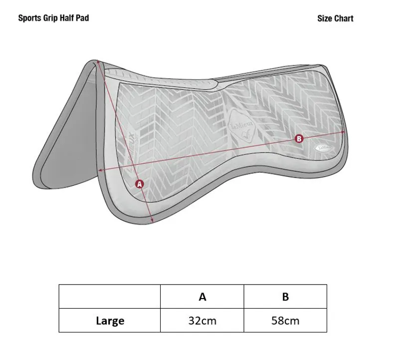 Sports Grip Half Pad Sizing